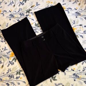 White House Black Market Elegant Pleated Black Women's Pants Size 10